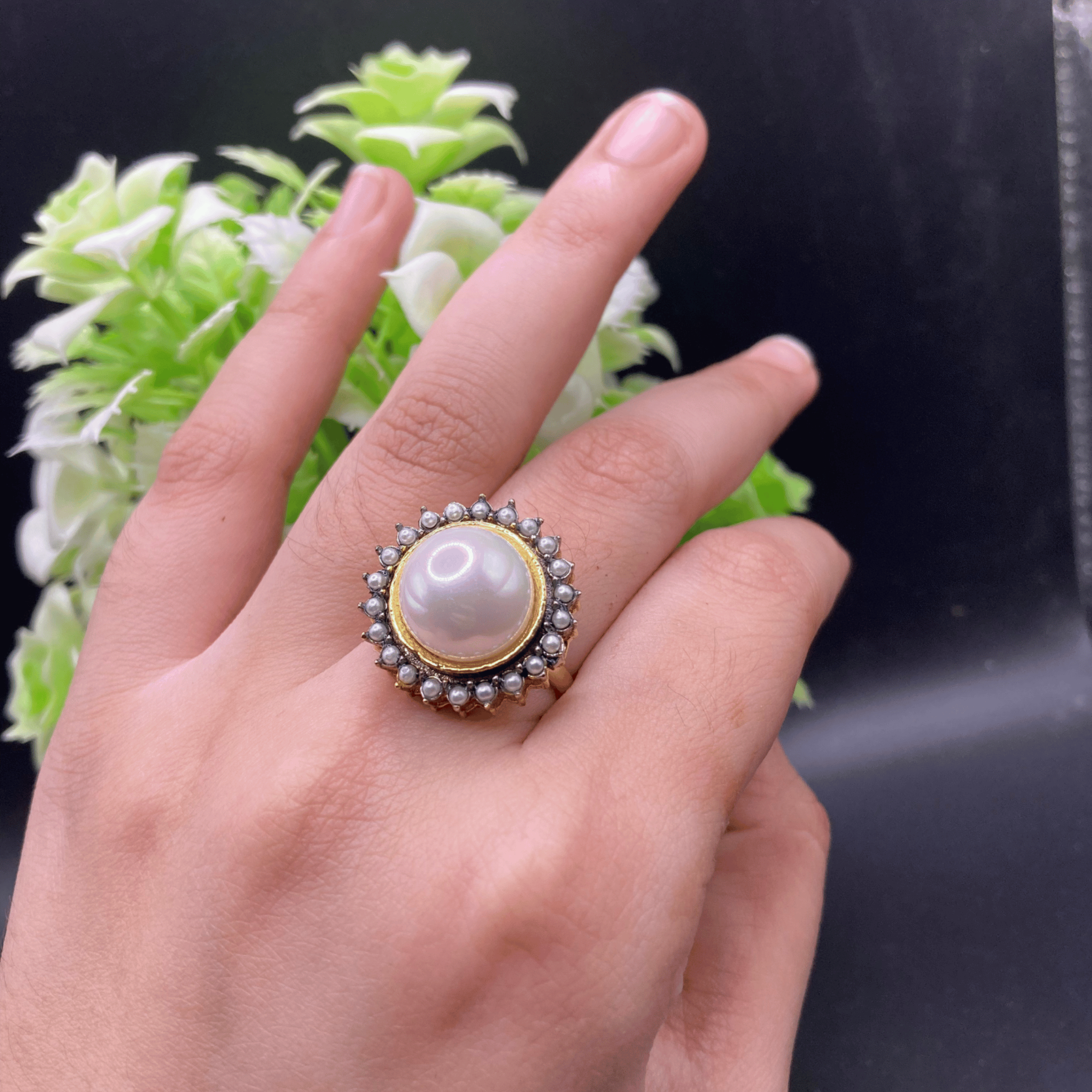Pearl Centered Ring