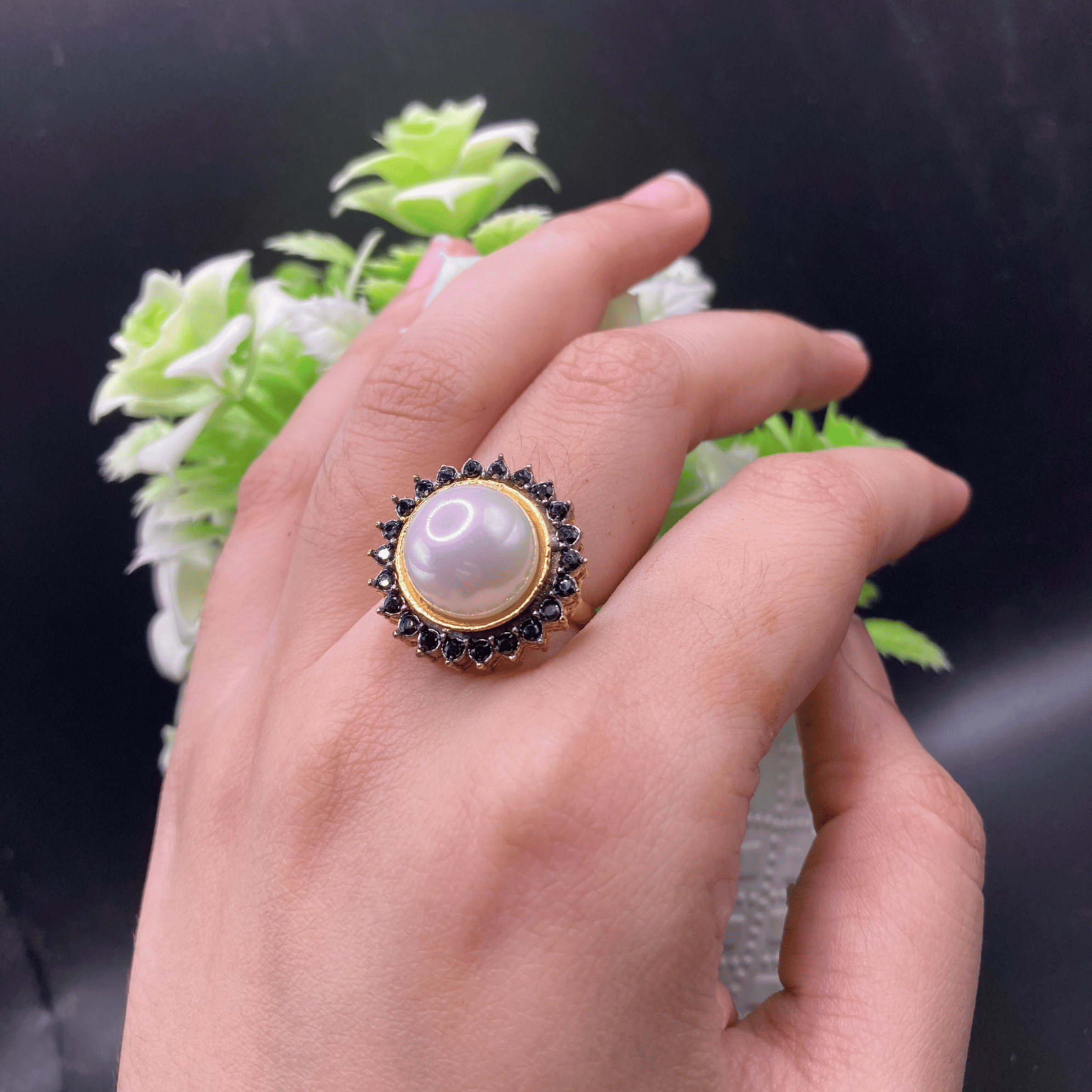 Pearl Centered Ring