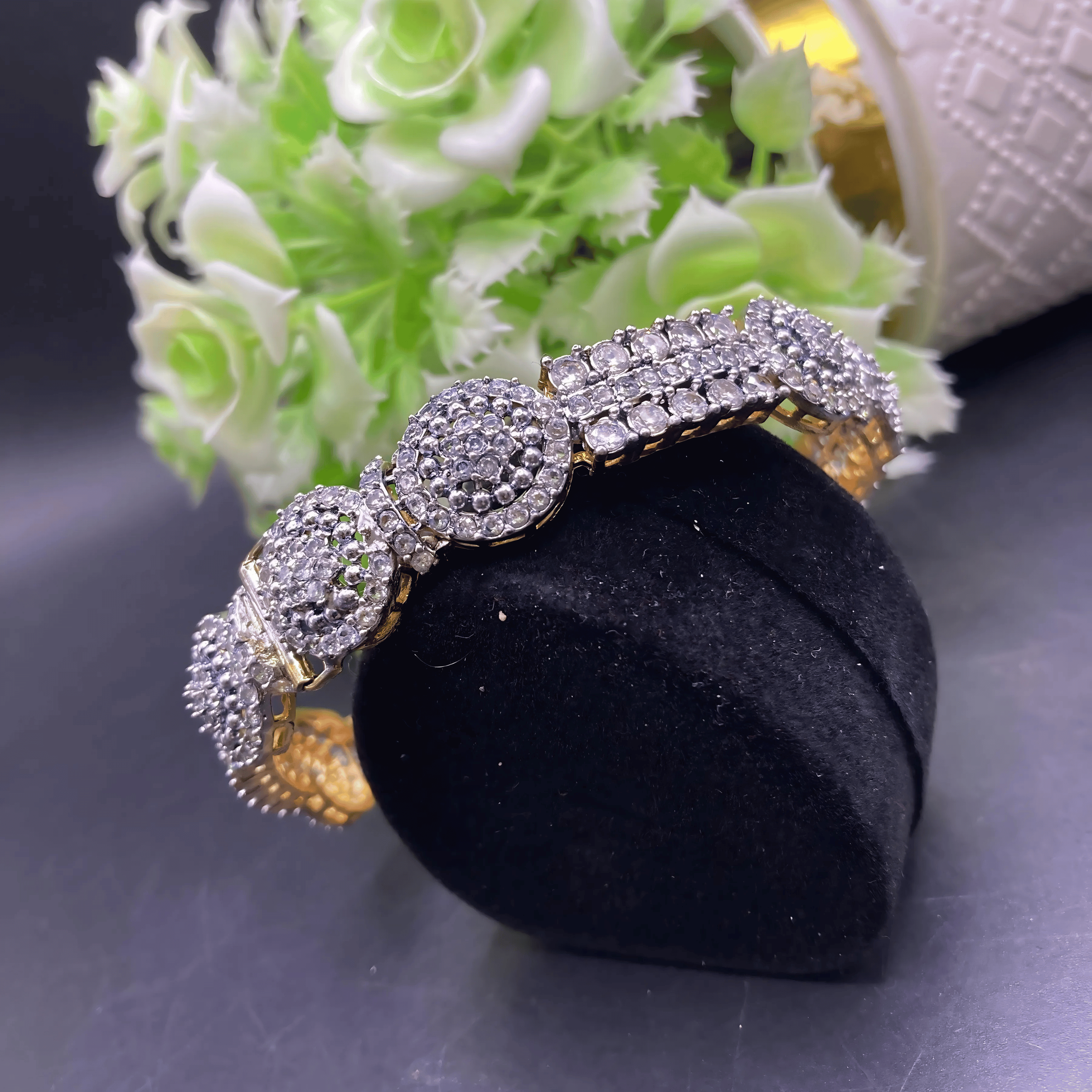 Silver Bracelet With Gold Accents