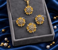 Gold toned diamond set