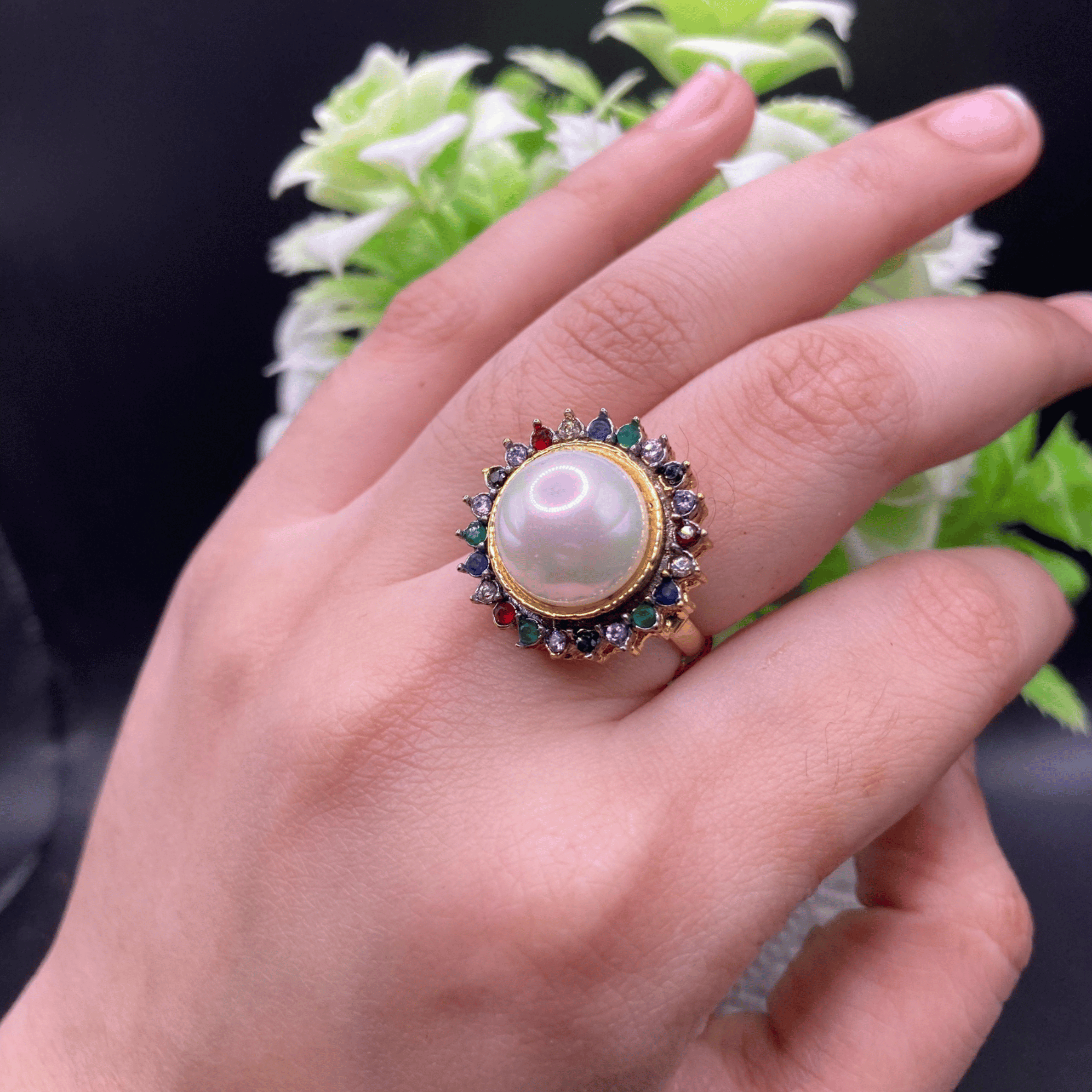 Pearl Centered Ring