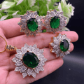 Diamond-Cut Zircon Locket Set