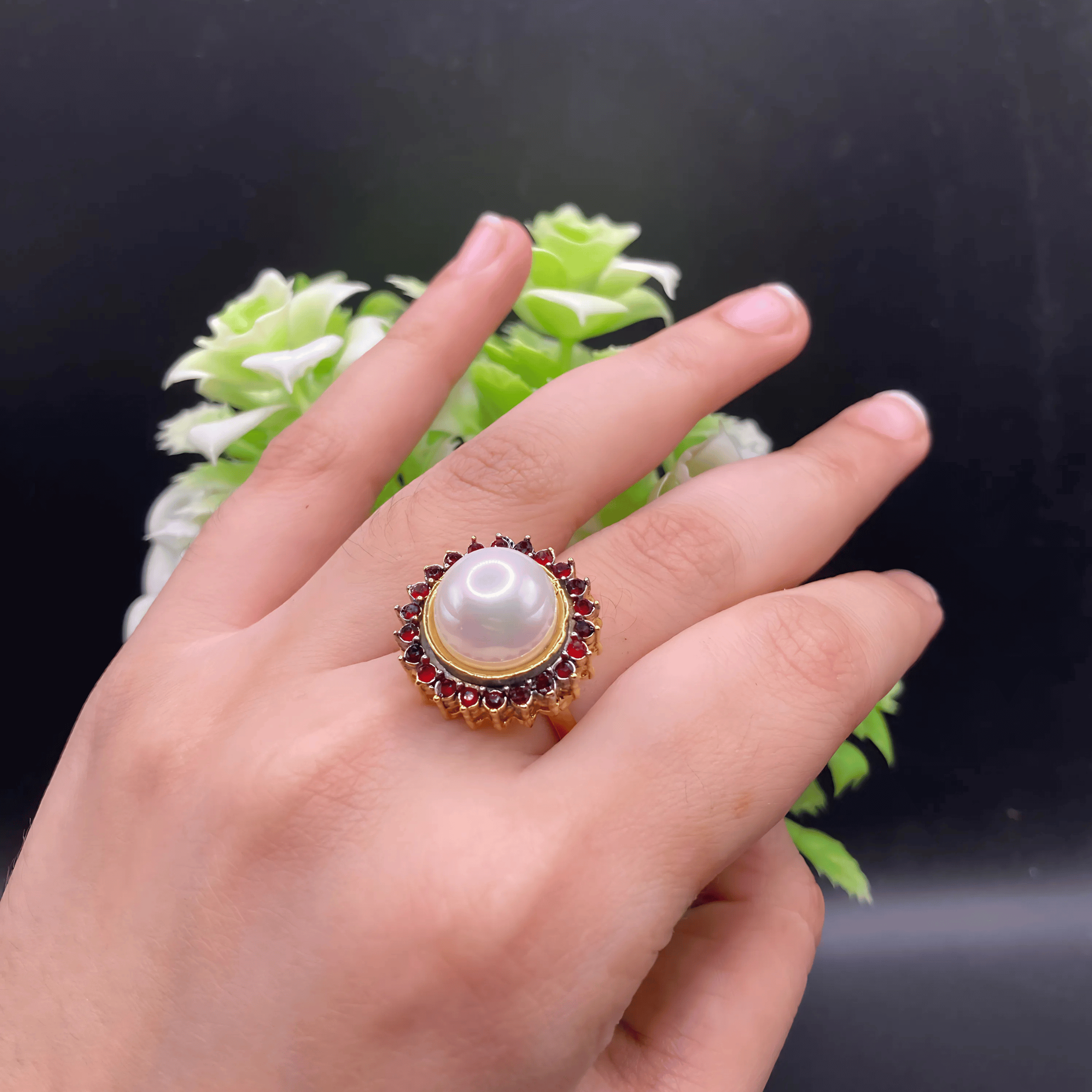 Pearl Centered Ring