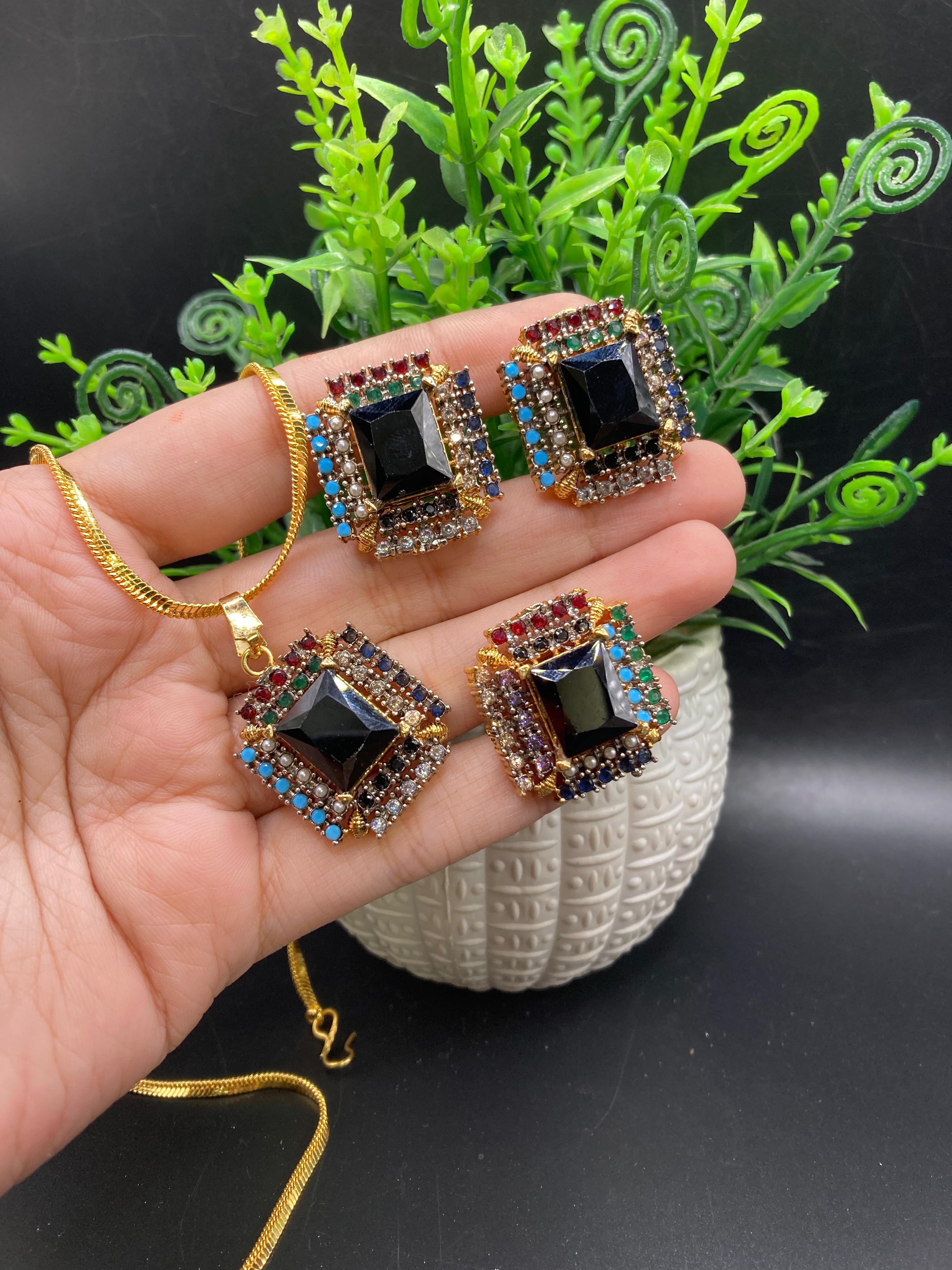 Big jarao with real stone set