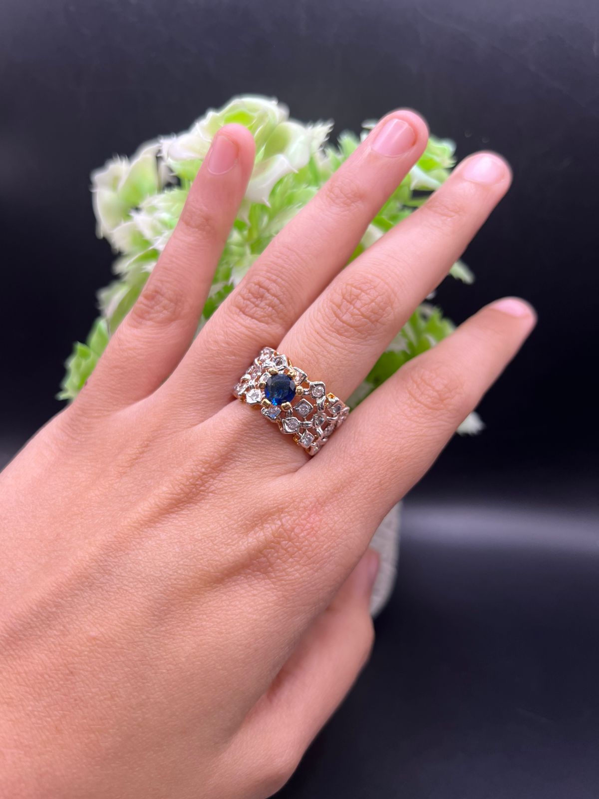 Center cut designer Ring