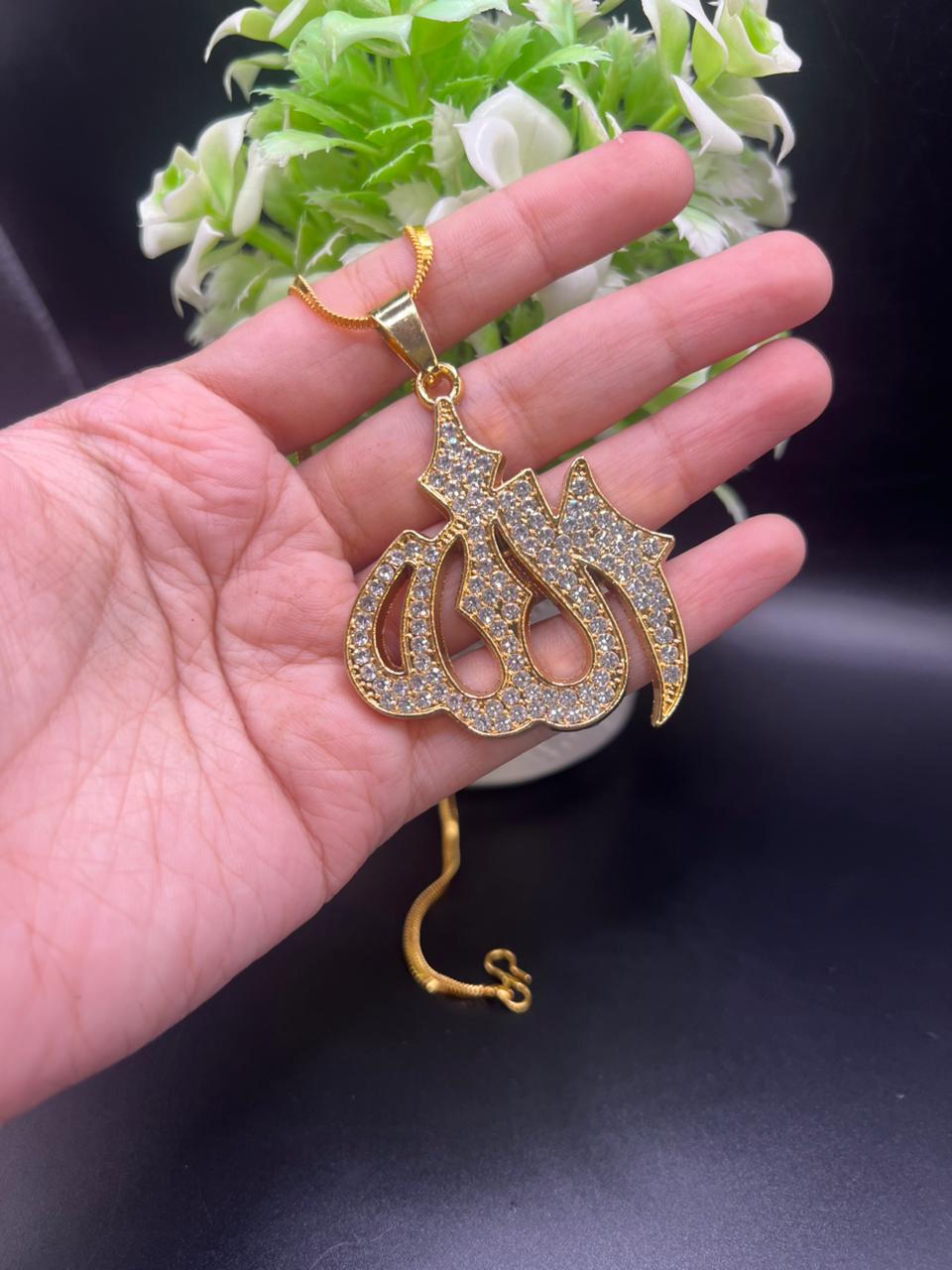 22k dipped gold plated Allah pendant