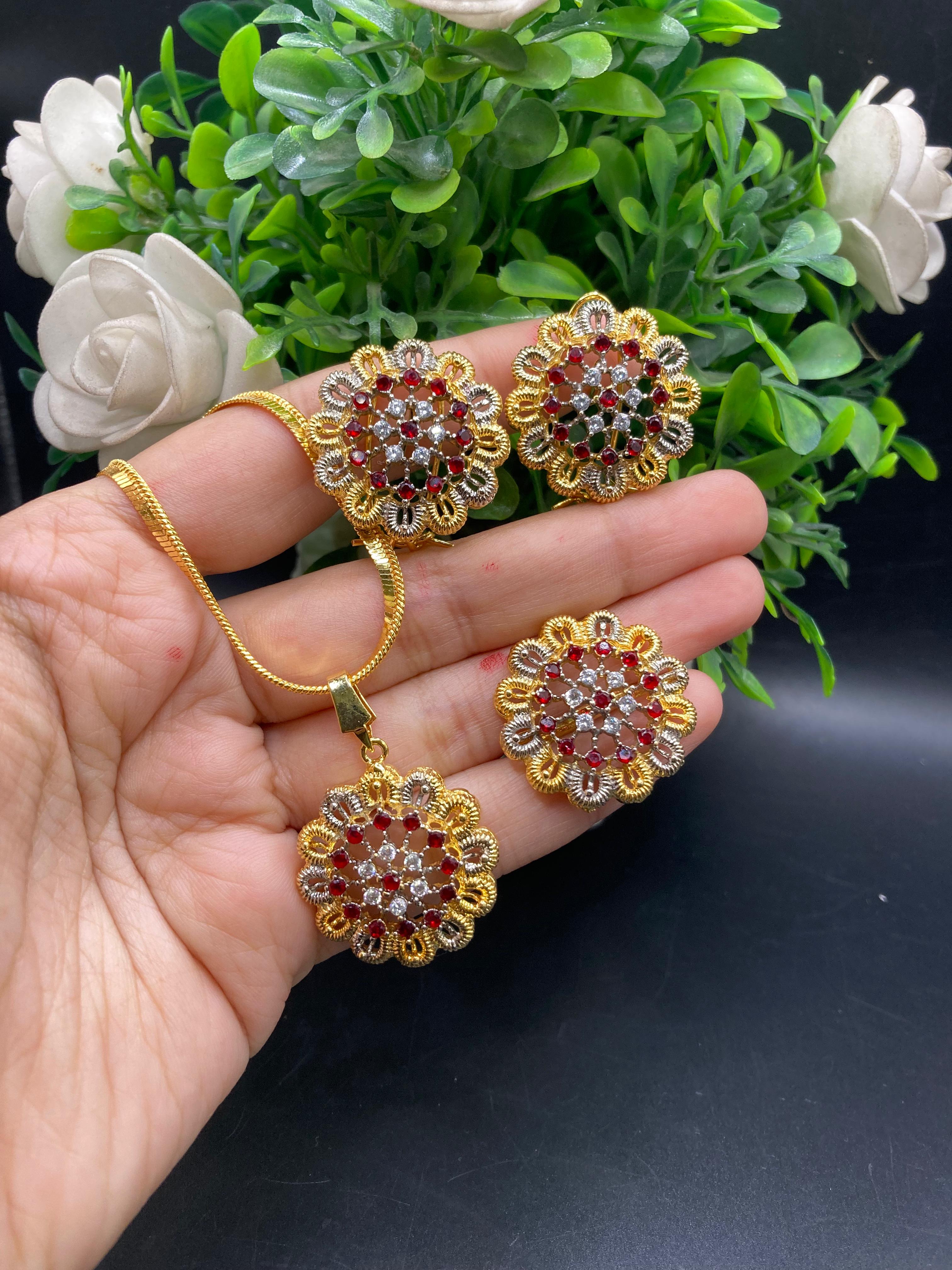 Two toned Gold plated set