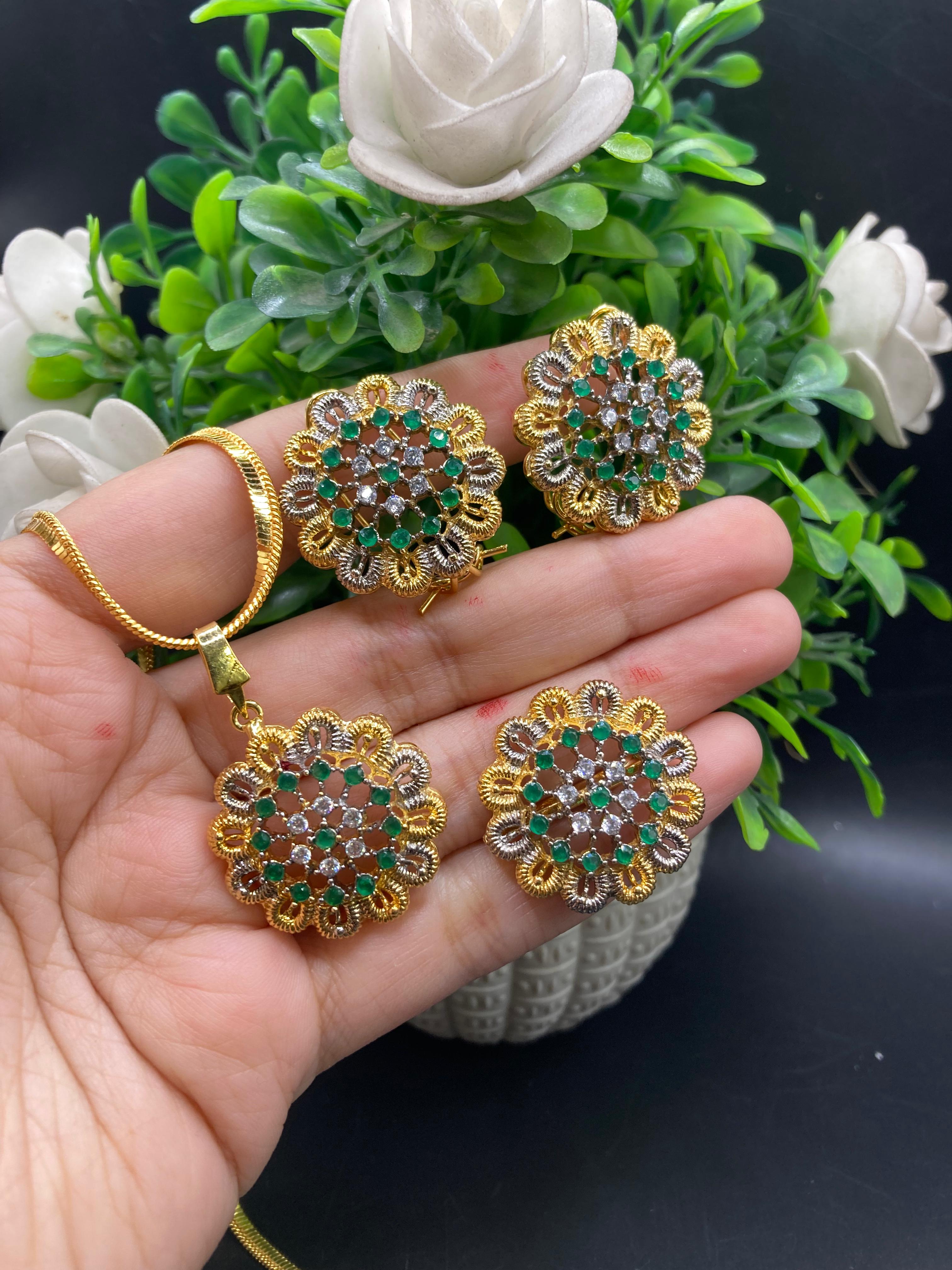 Two toned Gold plated set