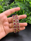 Gold toned jarao kangan pair