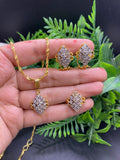 Diamond cut 22k dipped set