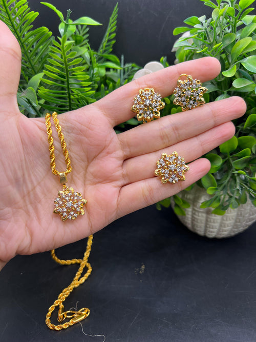 22k dipped gold polished set