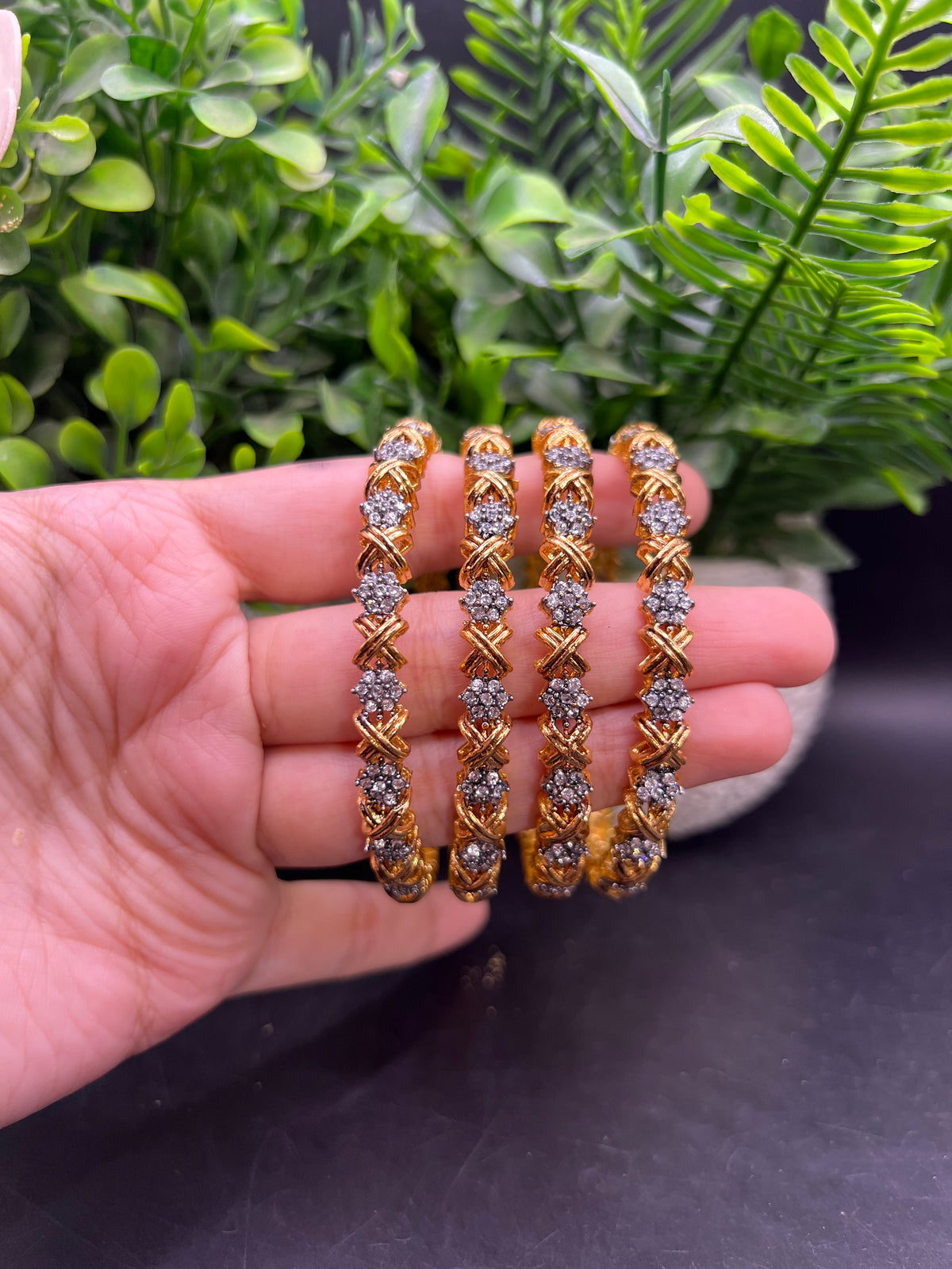 22k gold polished set