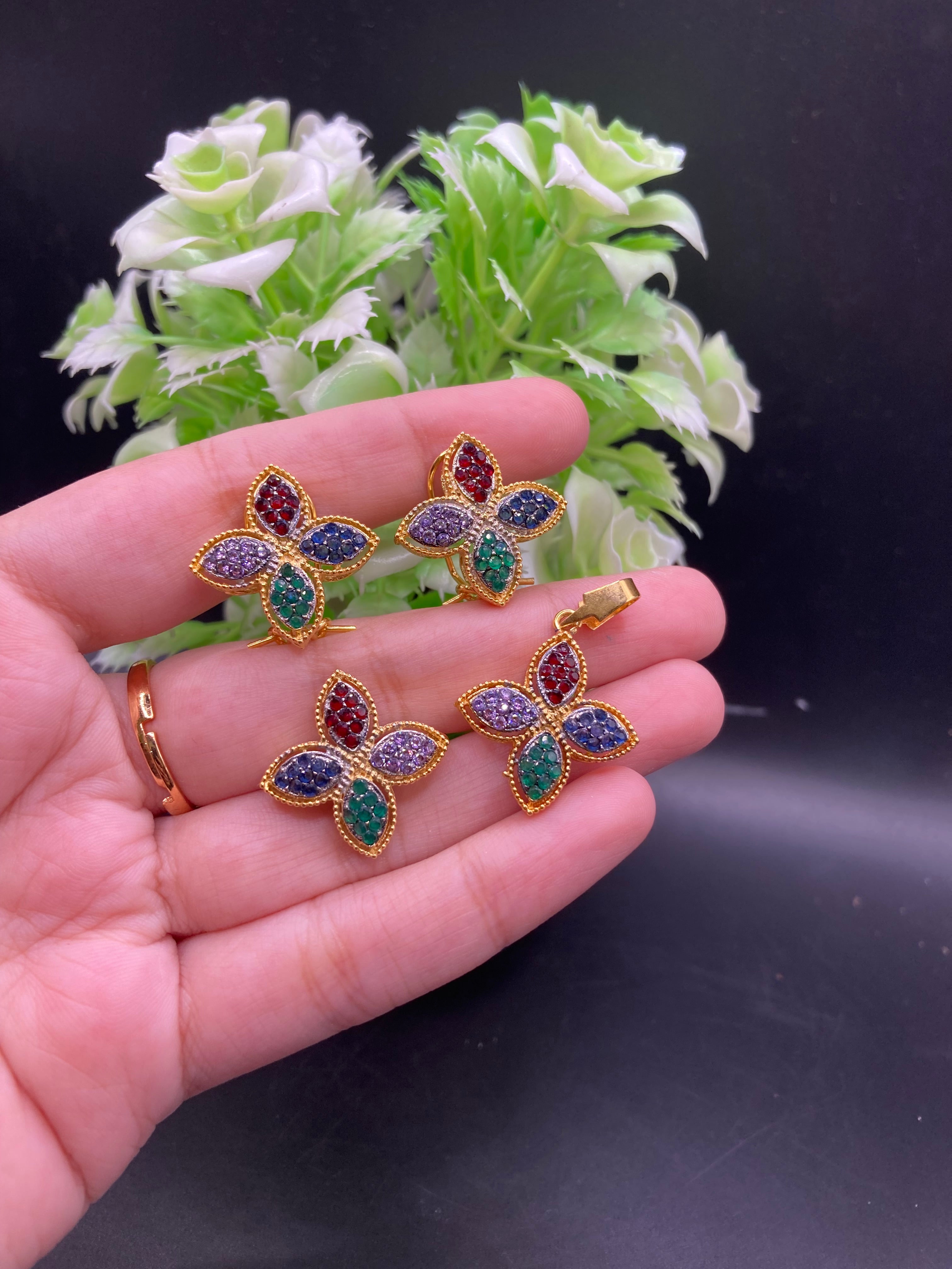 22K Dipped Diamond-Cut Jewelry Set