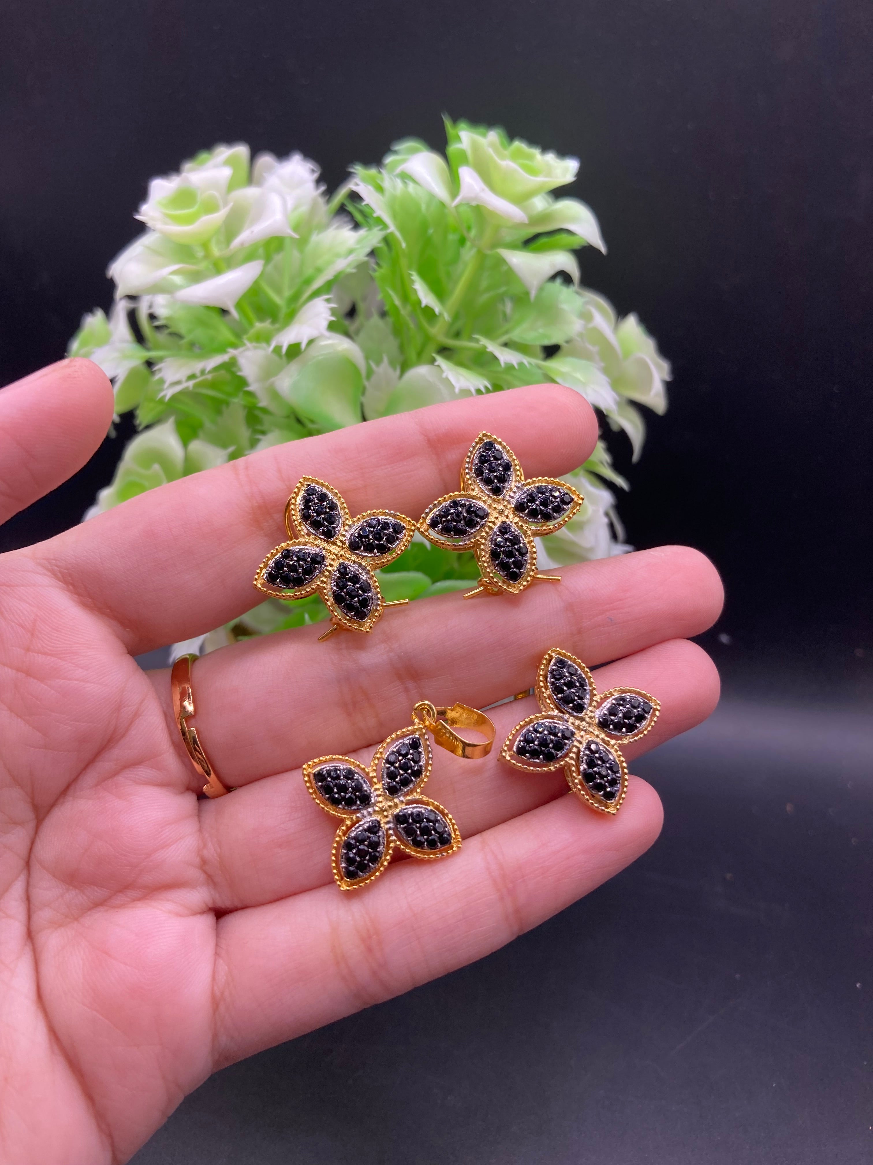 22K Dipped Diamond-Cut Jewelry Set