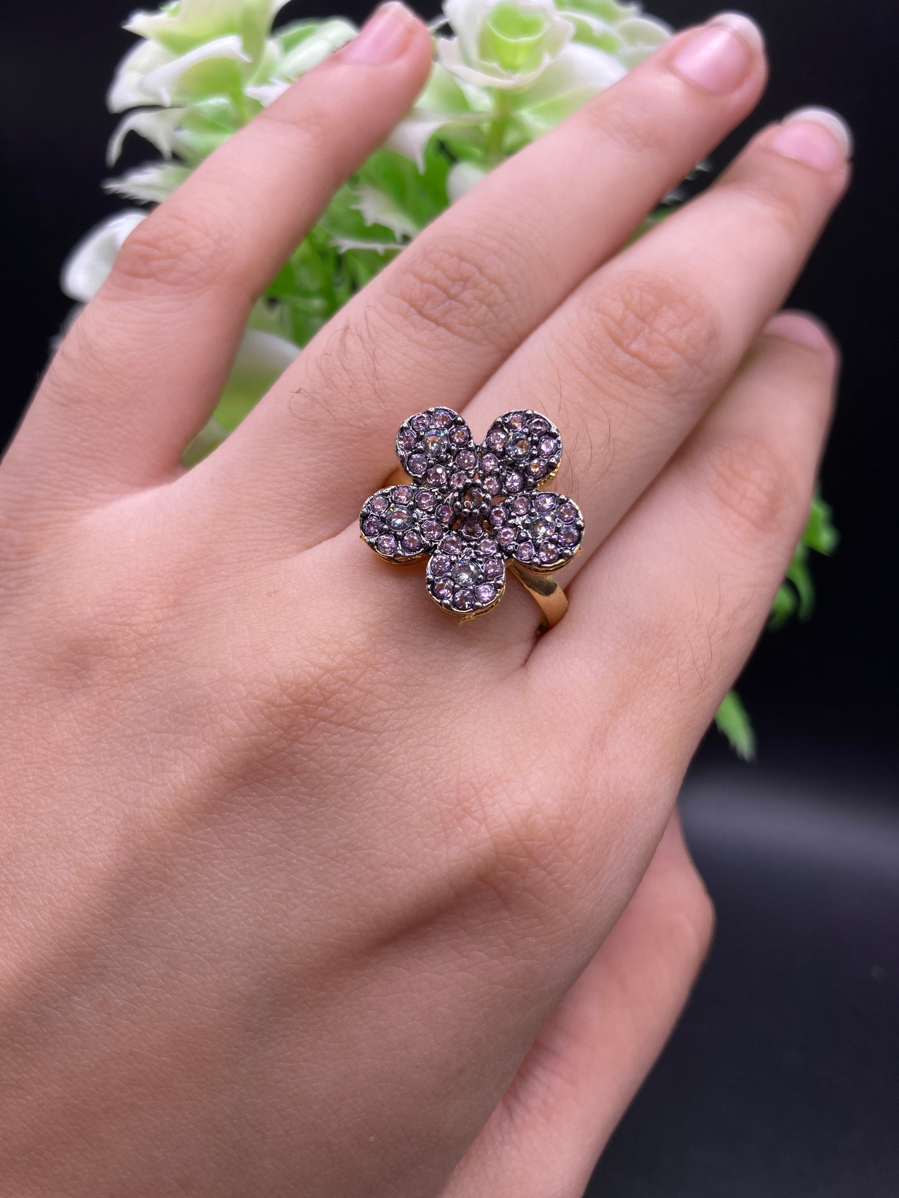 Adjustable Zircon Ring