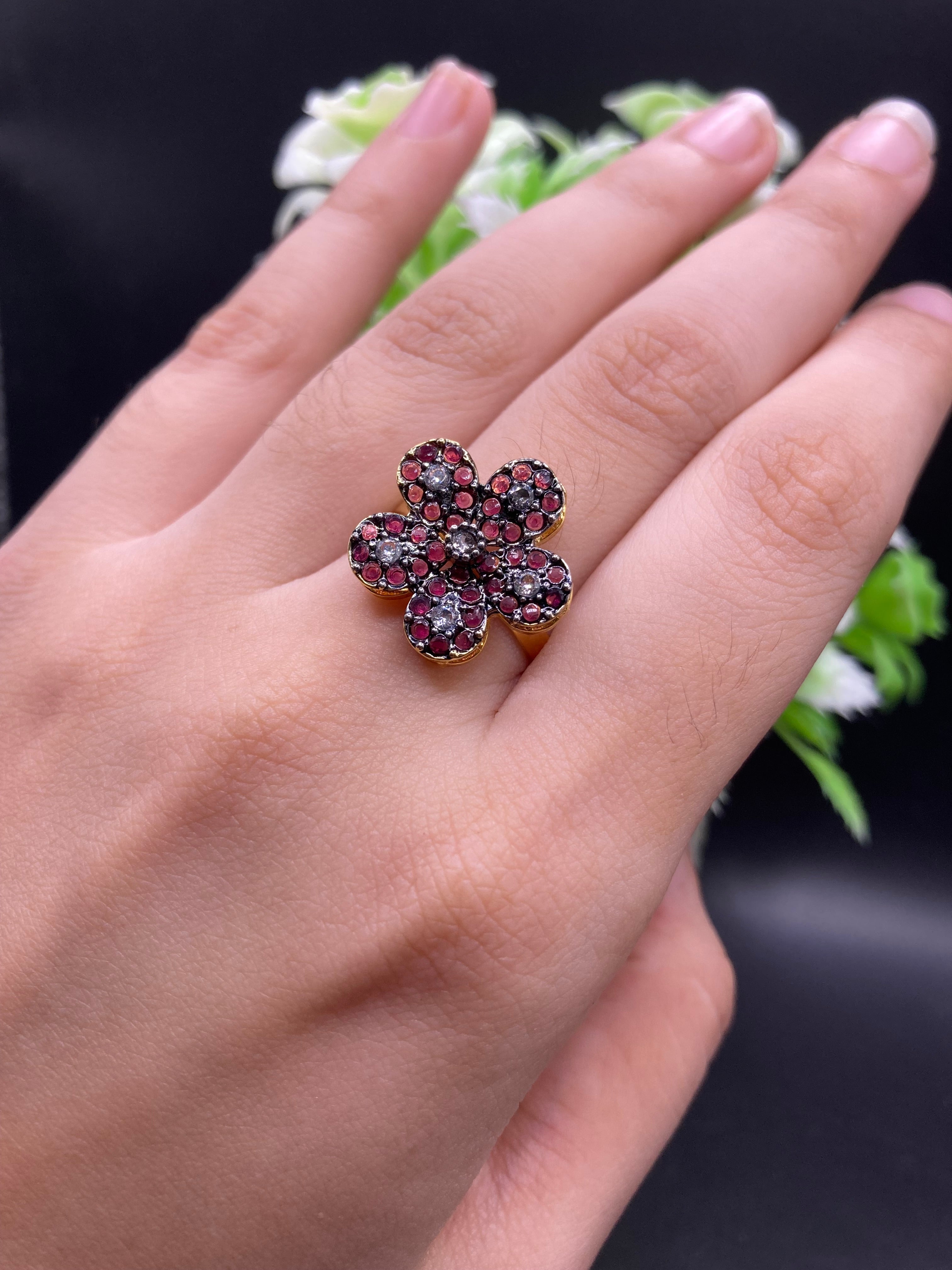 Adjustable Zircon Ring