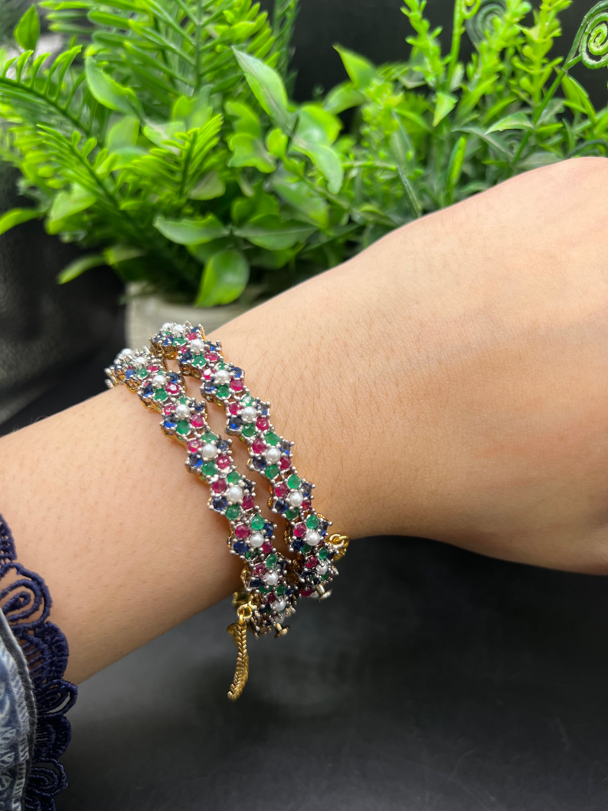 Floral kangan pair