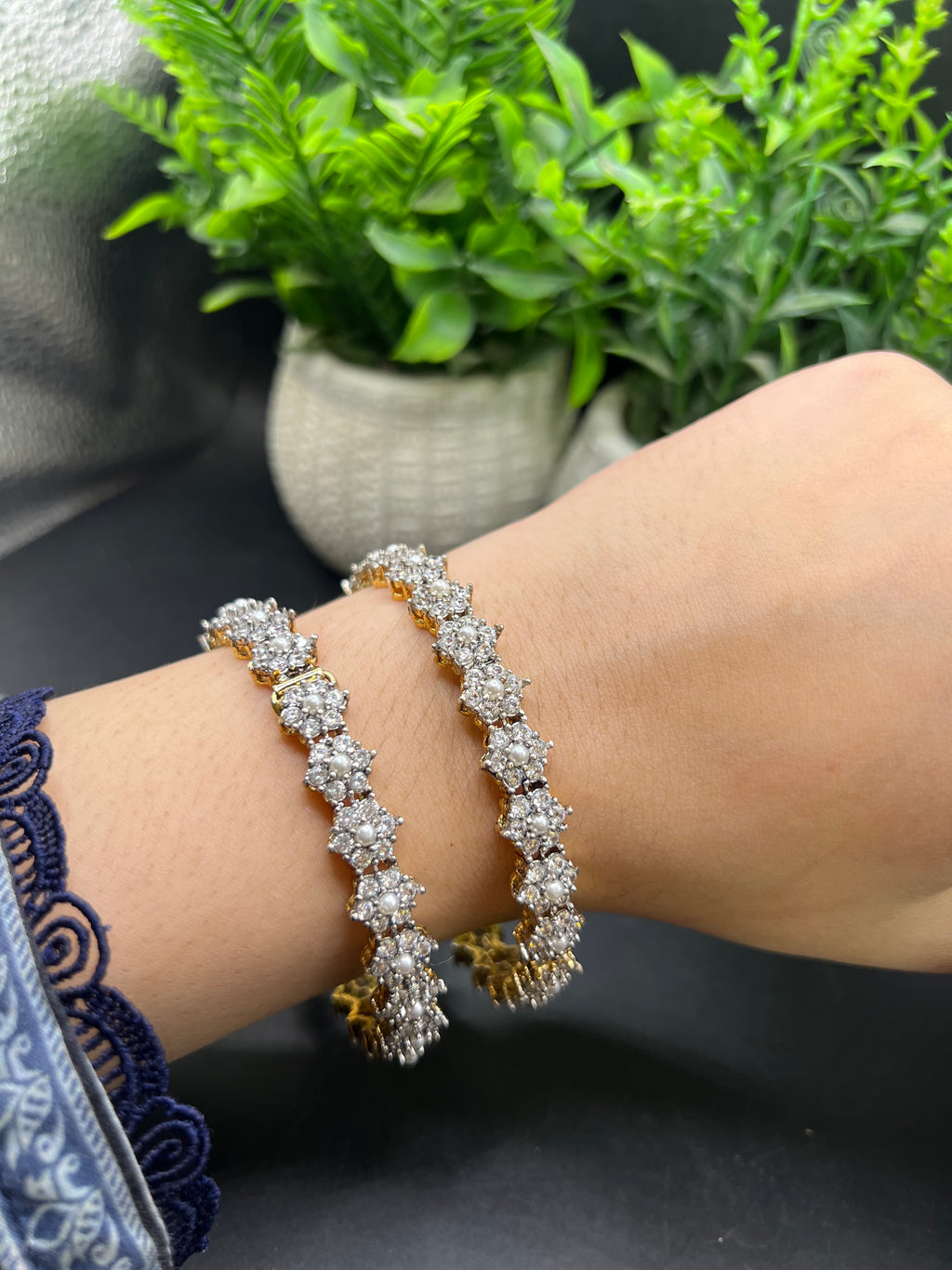 Floral kangan pair